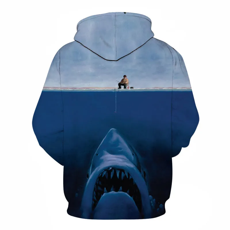 3D Deep Sea Shark Hoodie