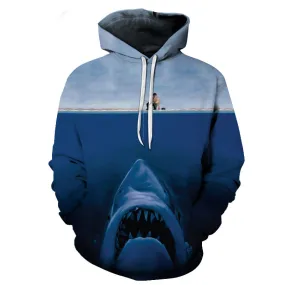 3D Deep Sea Shark Hoodie