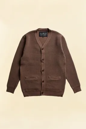 Addict Clothes ACVM Waffle Cotton Knit Cardigan - Walnut