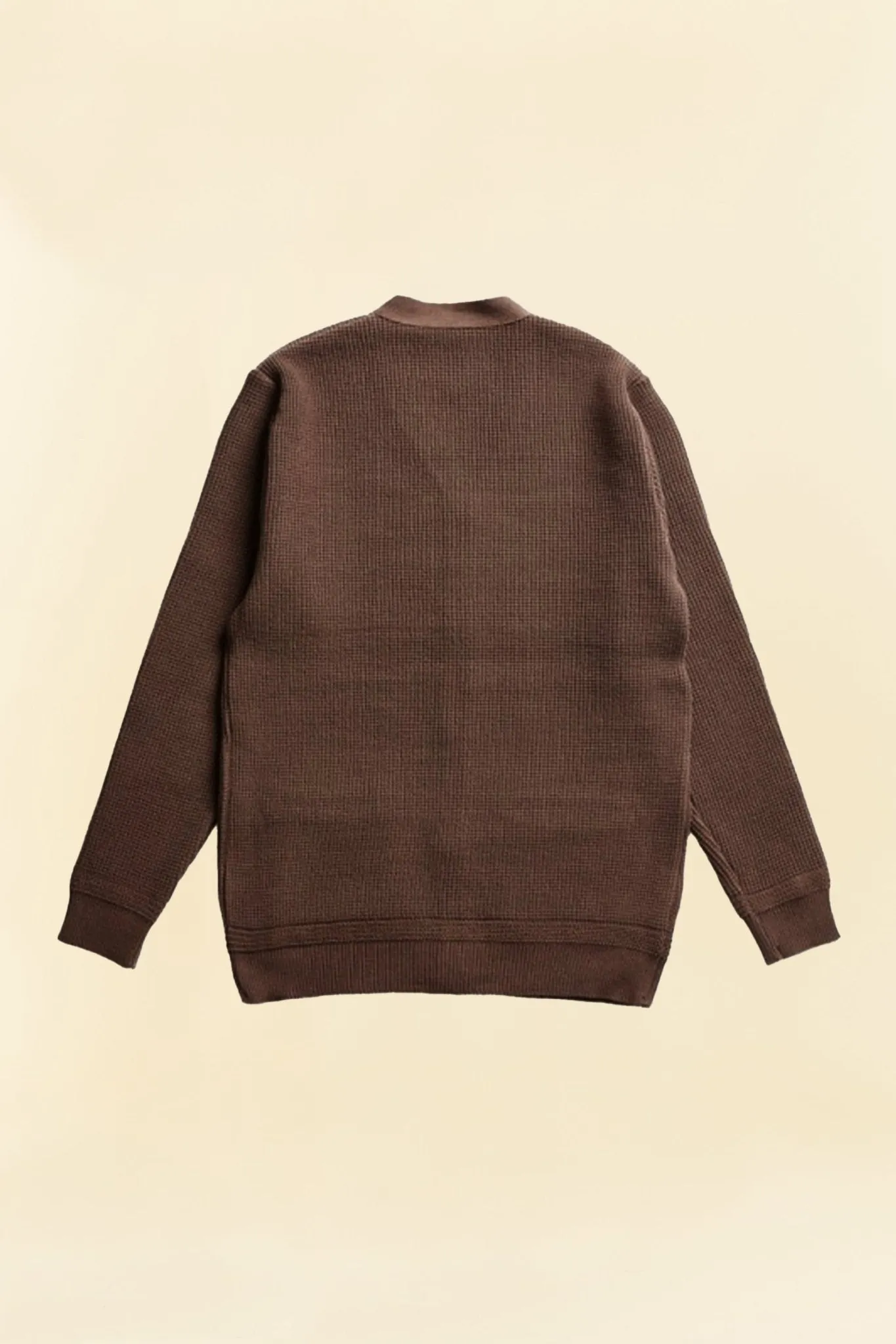 Addict Clothes ACVM Waffle Cotton Knit Cardigan - Walnut