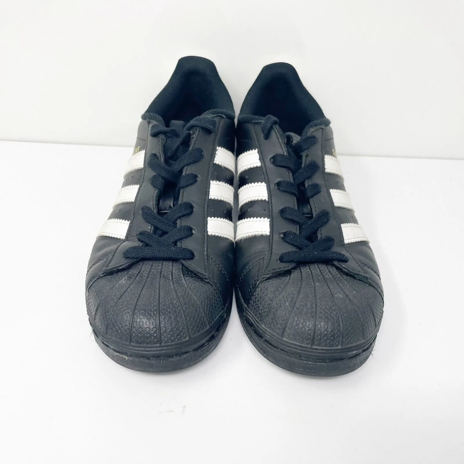 Adidas Boys Superstar B23642 Black Casual Shoes Sneakers Size 6.5