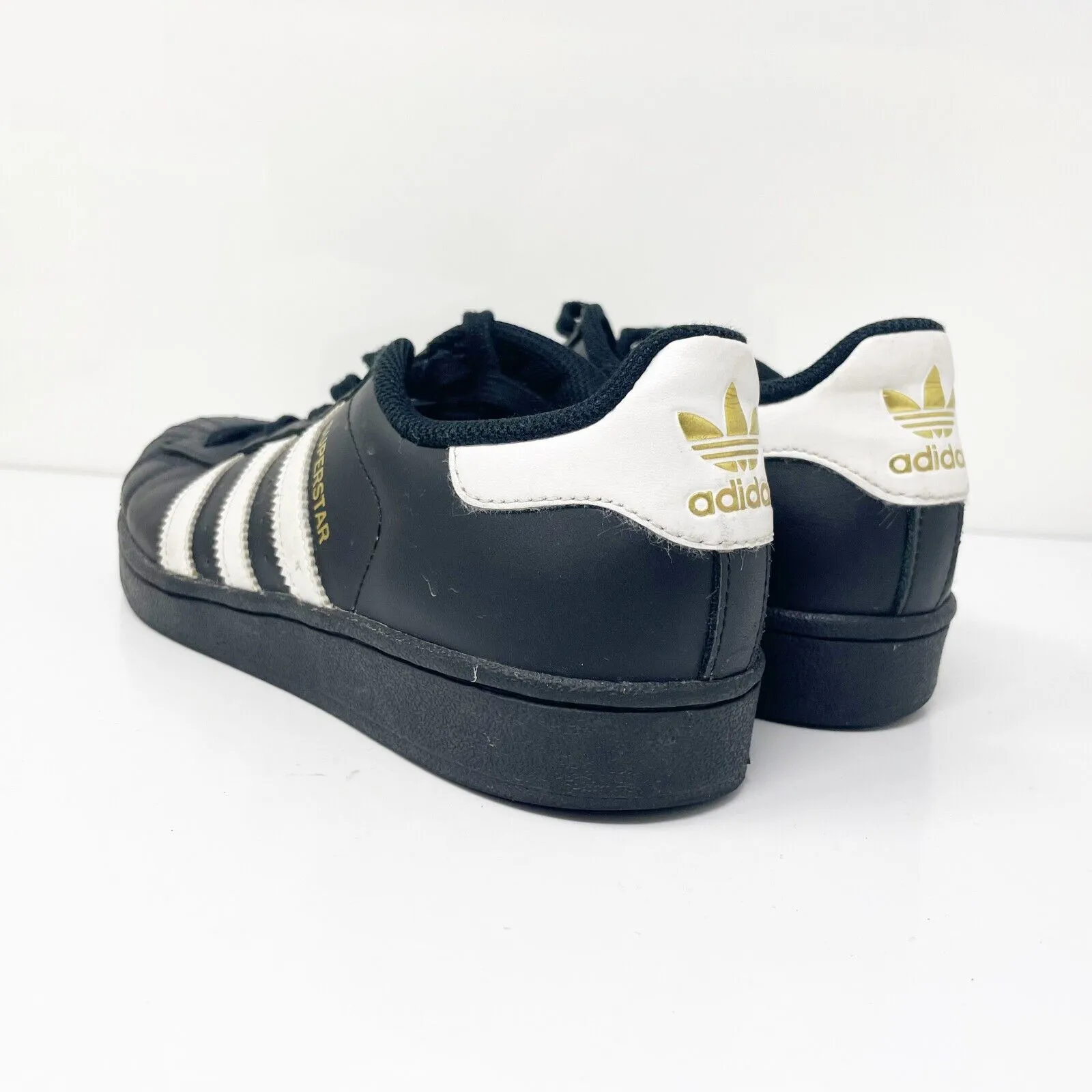 Adidas Boys Superstar B23642 Black Casual Shoes Sneakers Size 6.5