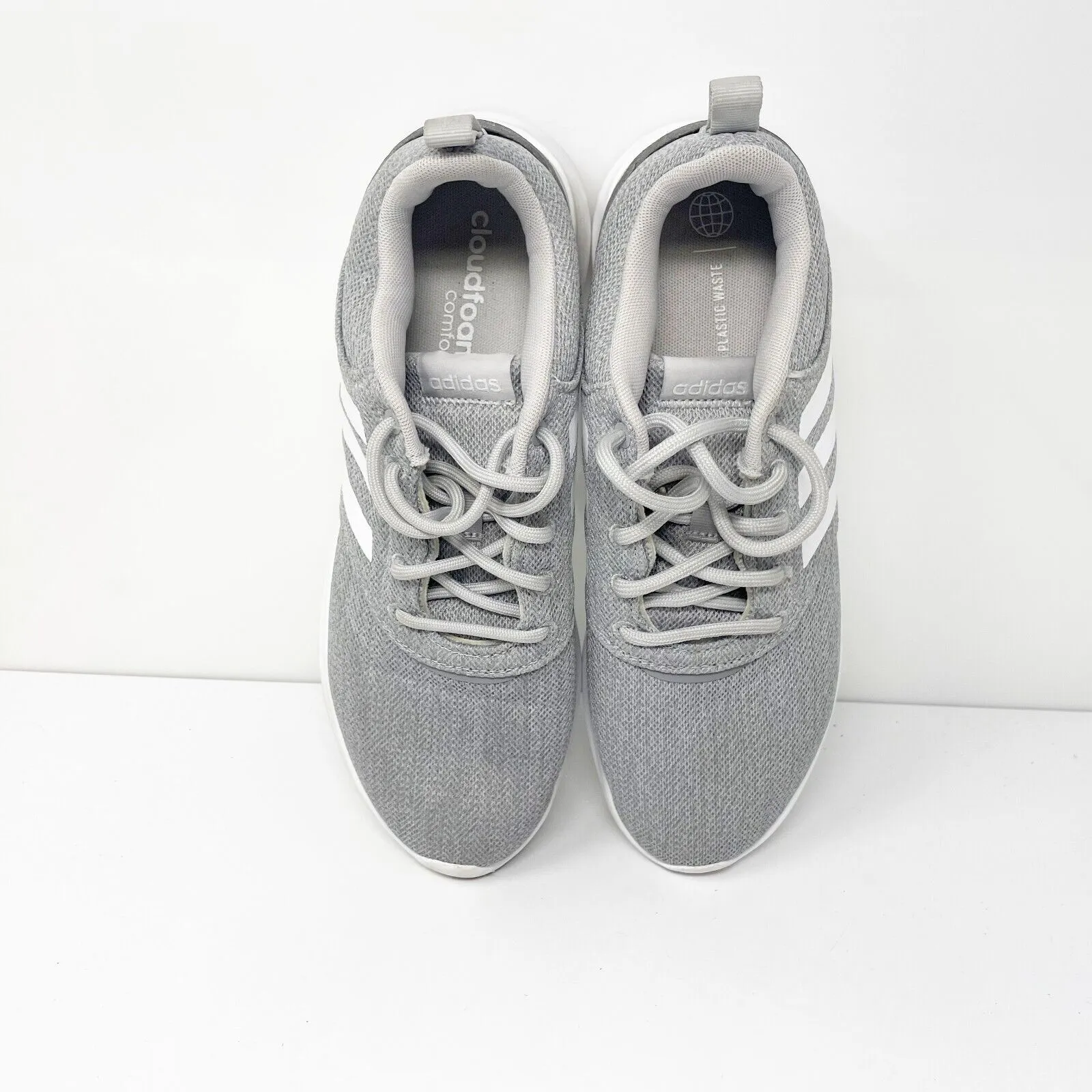 Adidas Womens QT Racer 2.0 FY8312 Gray Running Shoes Sneakers Size 8.5