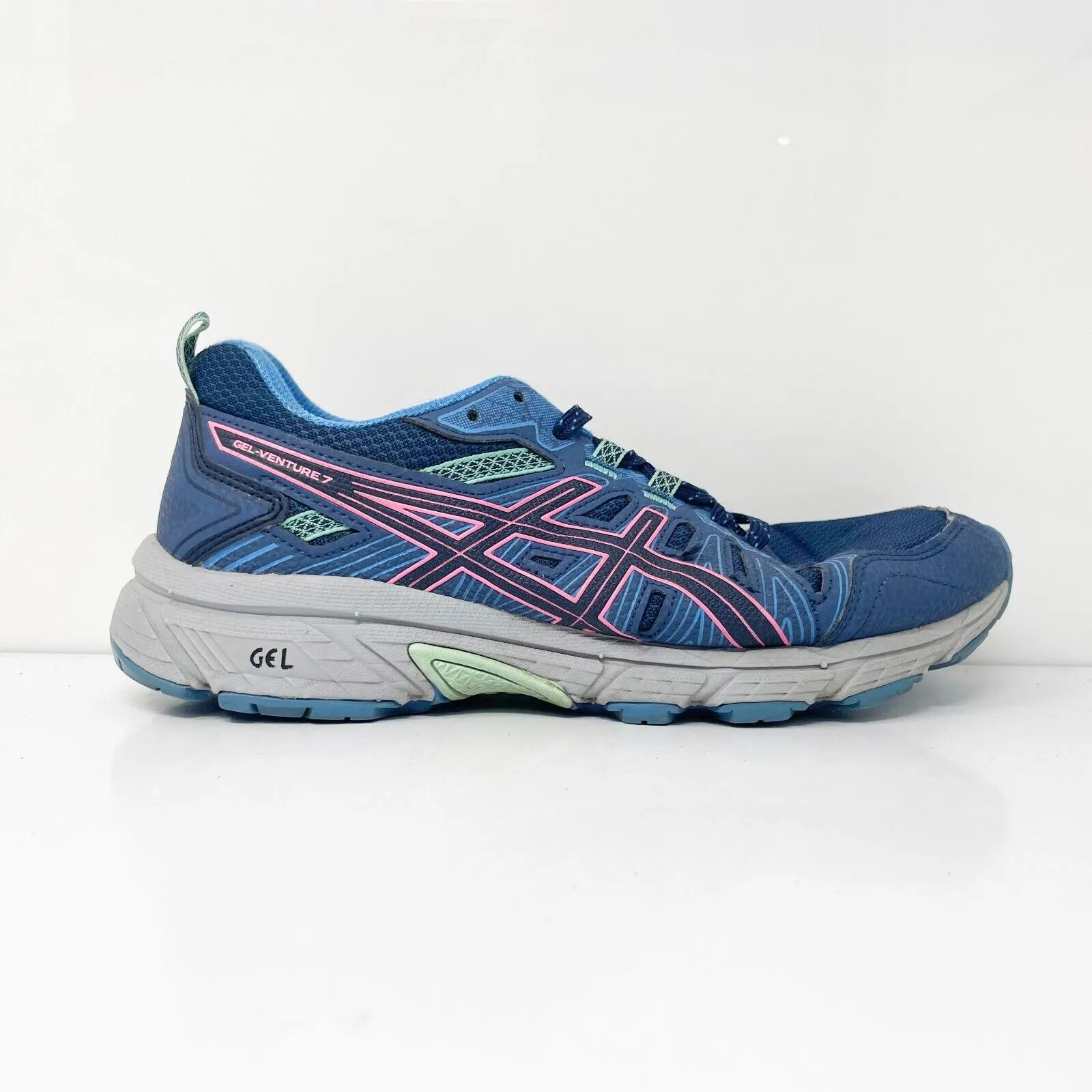 Asics Womens Gel Venture 7 1012A476 Blue Running Shoes Sneakers Size 8.5