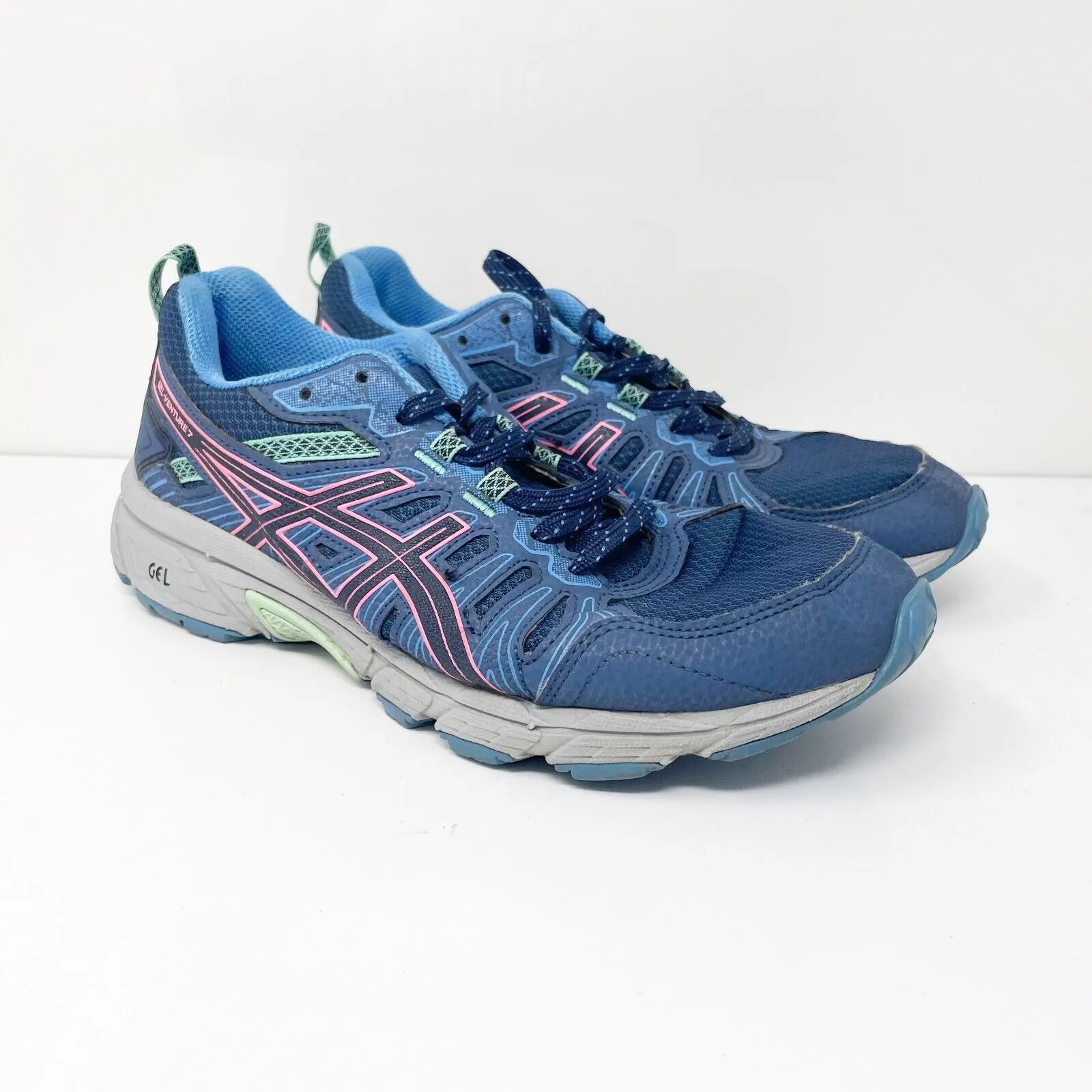 Asics Womens Gel Venture 7 1012A476 Blue Running Shoes Sneakers Size 8.5