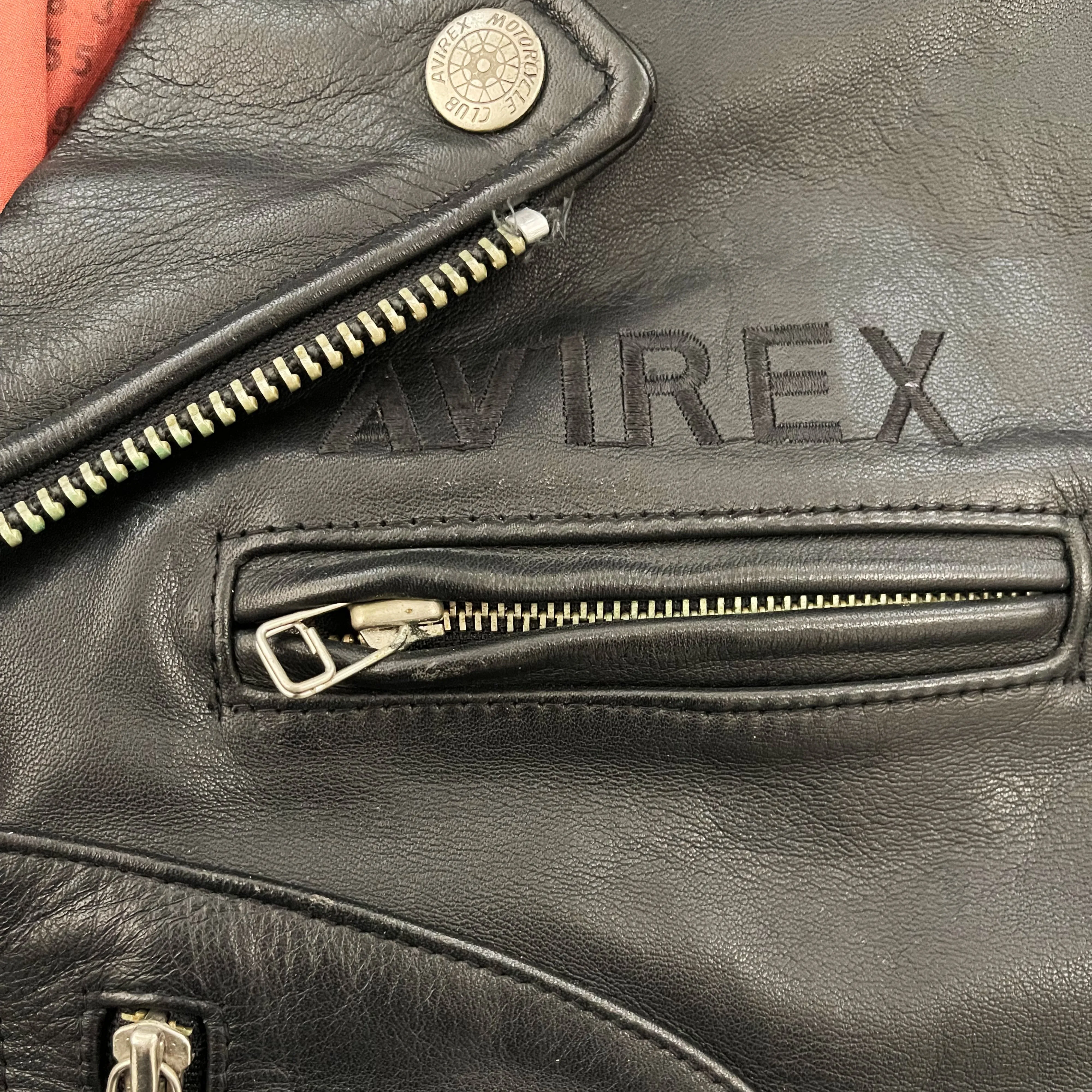 Avirex Daytona Leather Biker Jacket - S