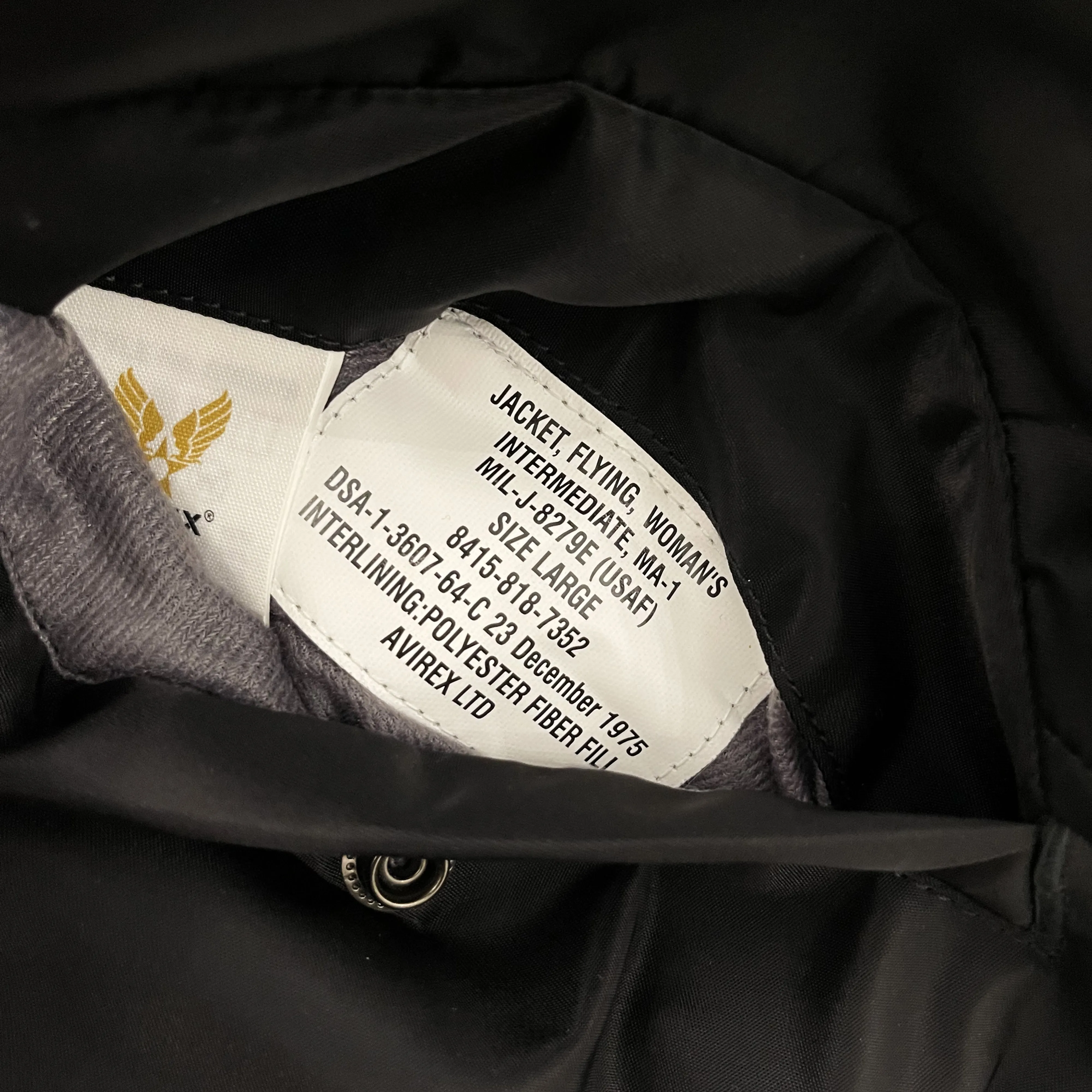 Avirex USA MA1 Bomber Jacket - WMS L