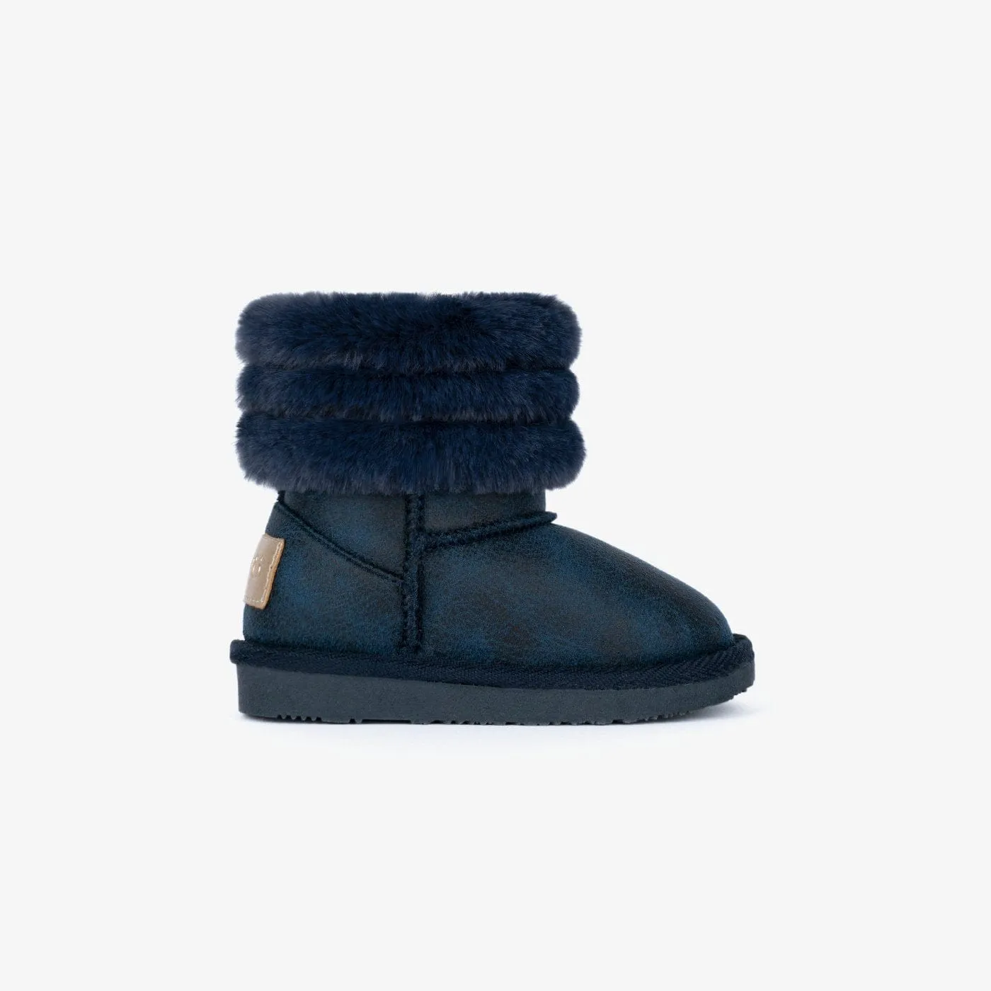 Baby's Navy Fur Australian Boots