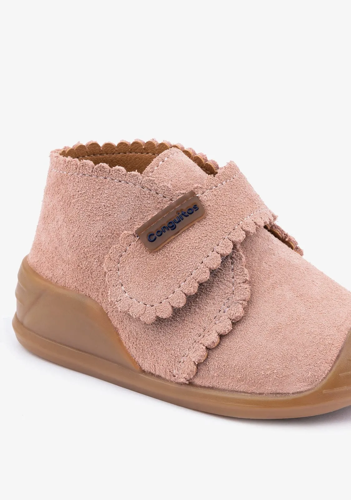 Baby's Pink First Steps Waves Ankle Boots