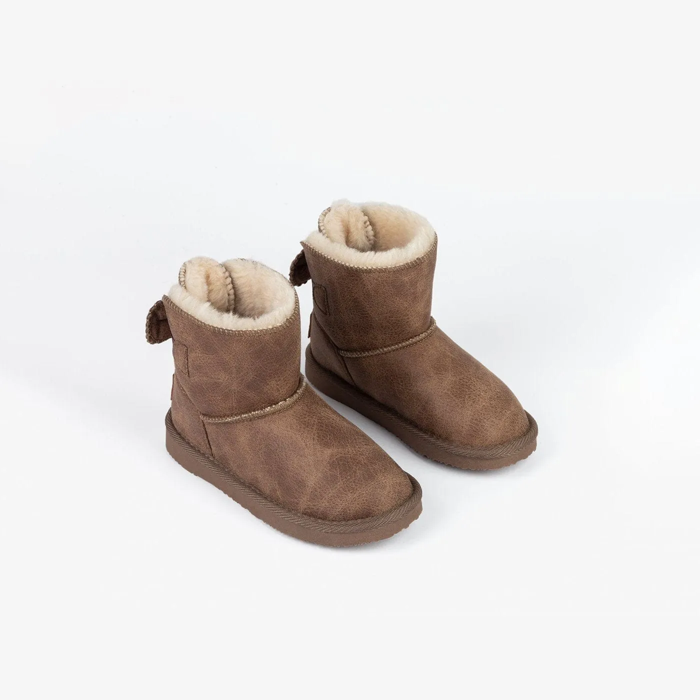 Baby's Taupe Bow Australian Boots