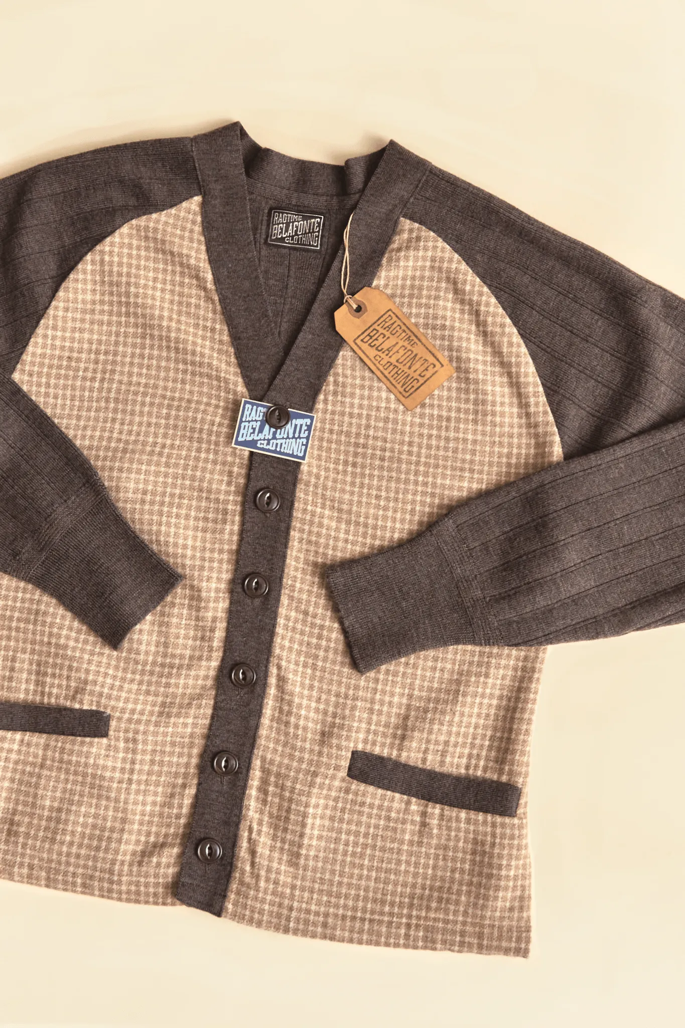 Belafonte Ragtime Panel Cardigan - Smoky Brown