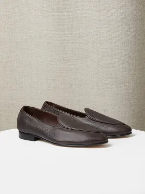 Belgian Loafers in Brown Deerskin