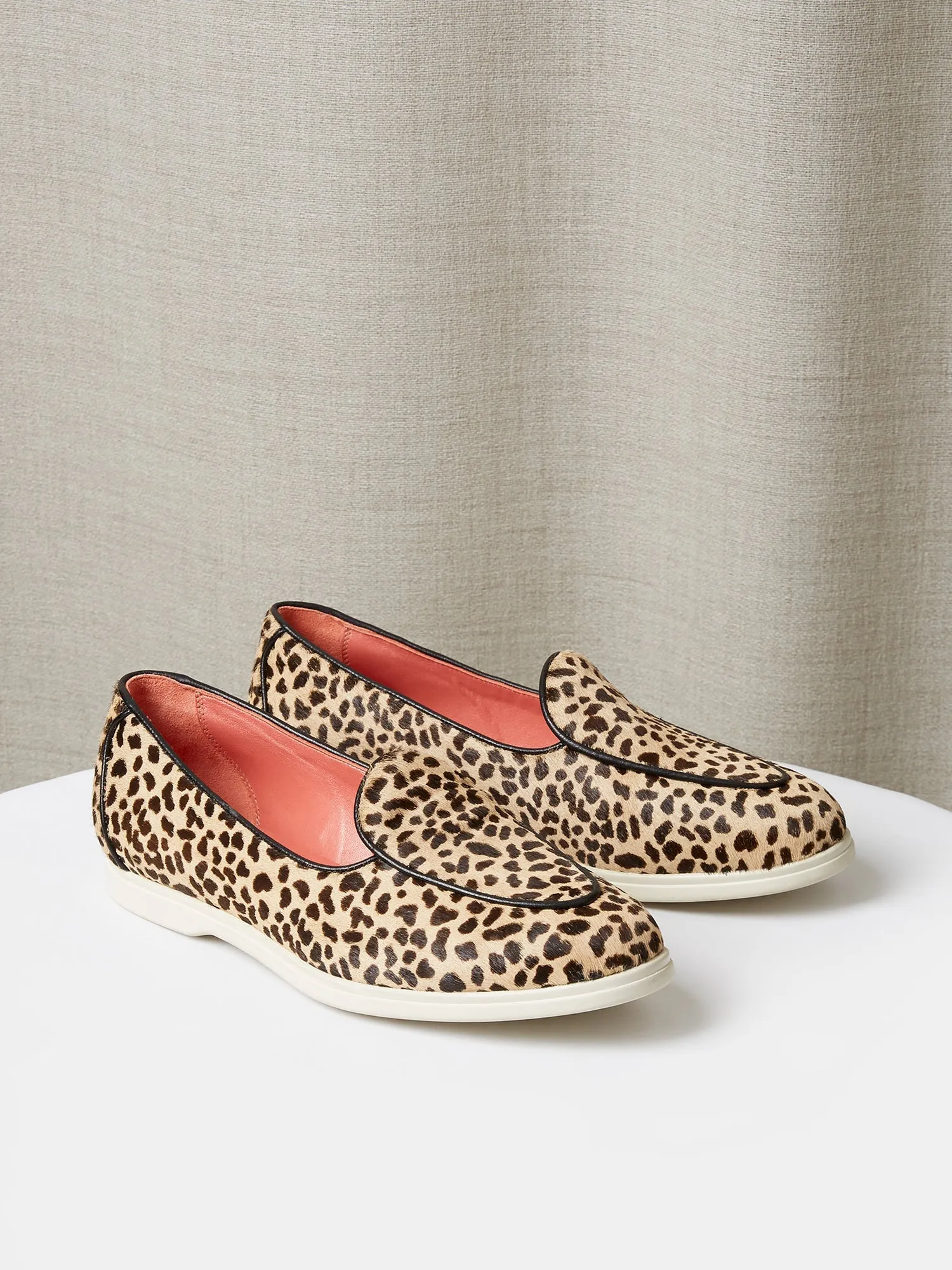 Belgian Loafers in Cheetah Print Pony Hair