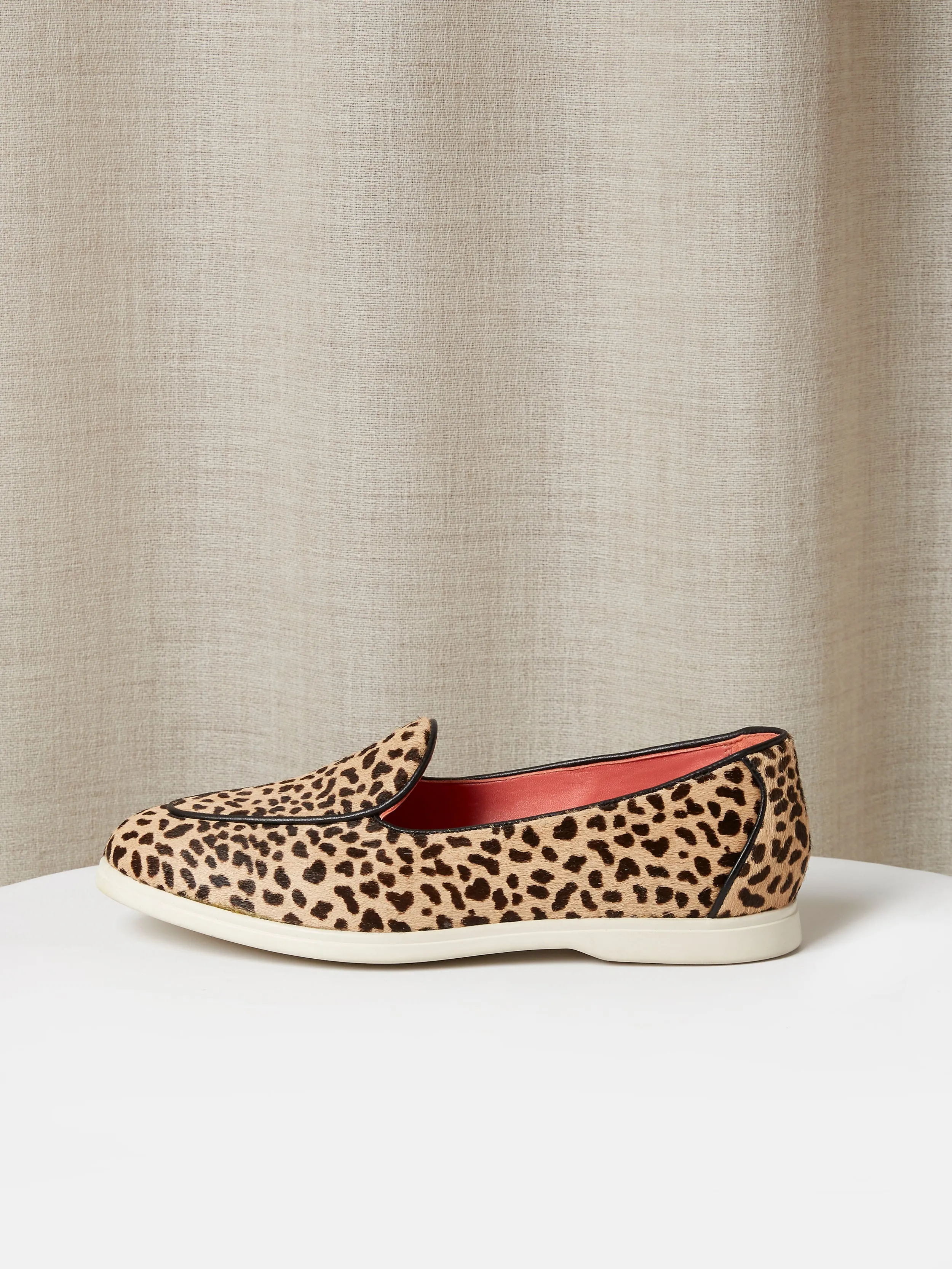 Belgian Loafers in Cheetah Print Pony Hair