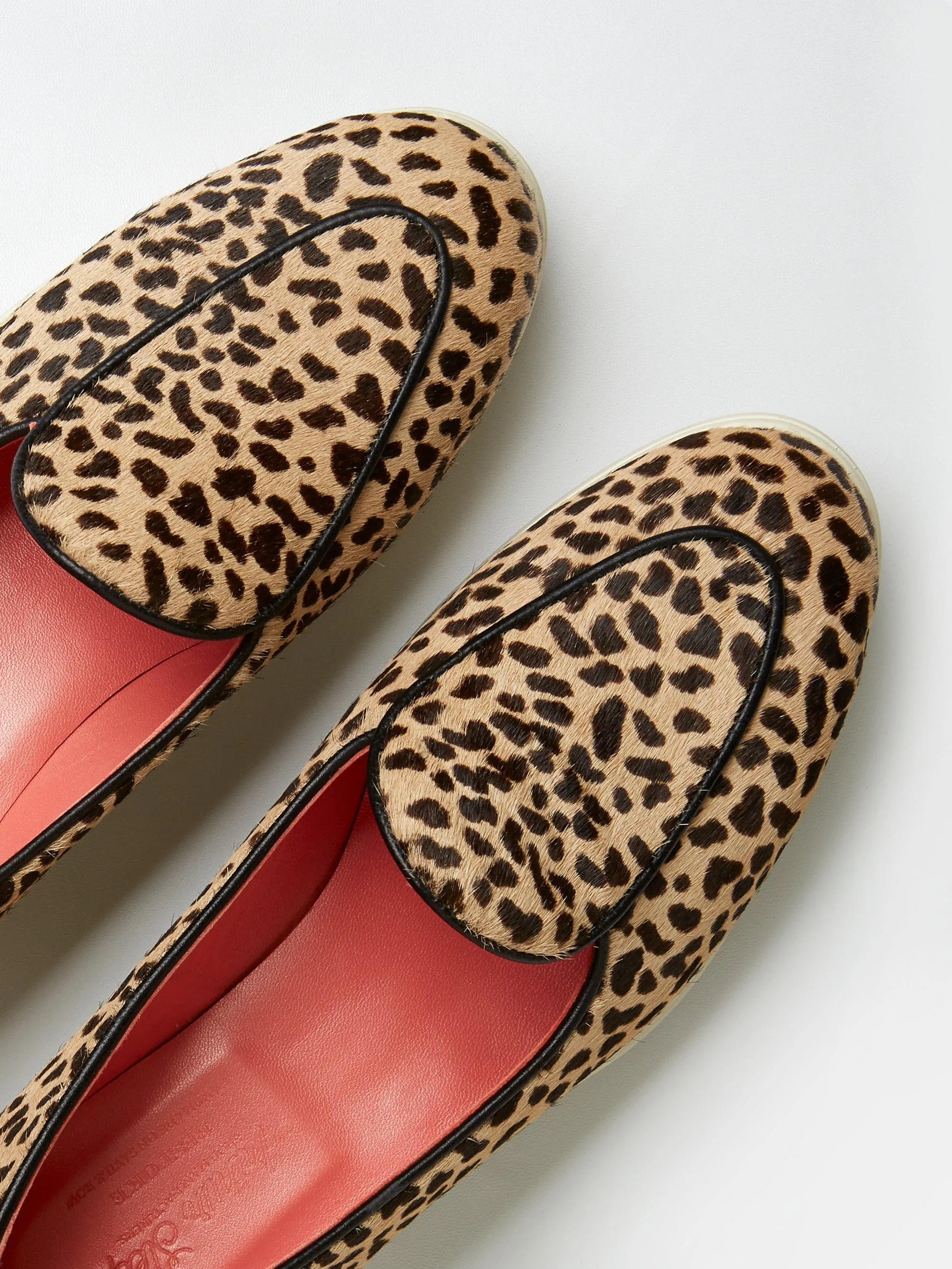 Belgian Loafers in Cheetah Print Pony Hair