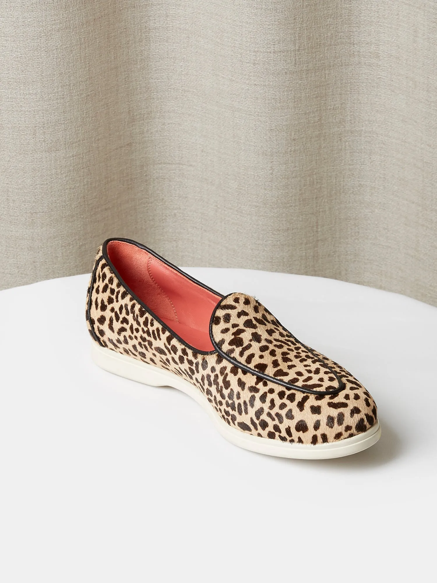 Belgian Loafers in Cheetah Print Pony Hair