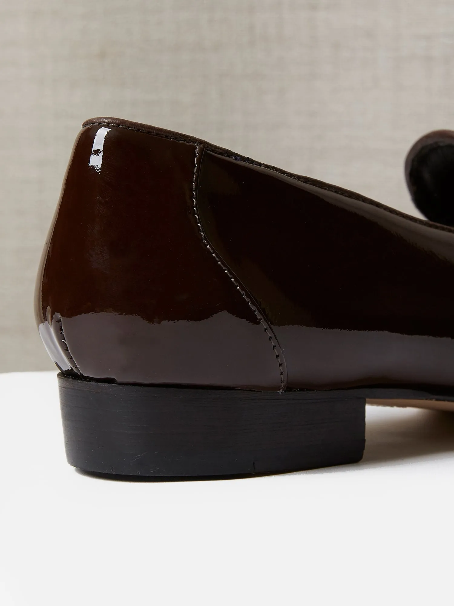 Belgian Loafers in Chocolate Patent