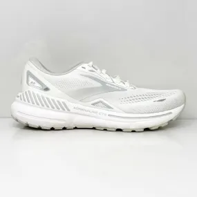 Brooks Womens Adrenaline GTS 23 1203811B104 White Running Shoes Sneakers Size 8B