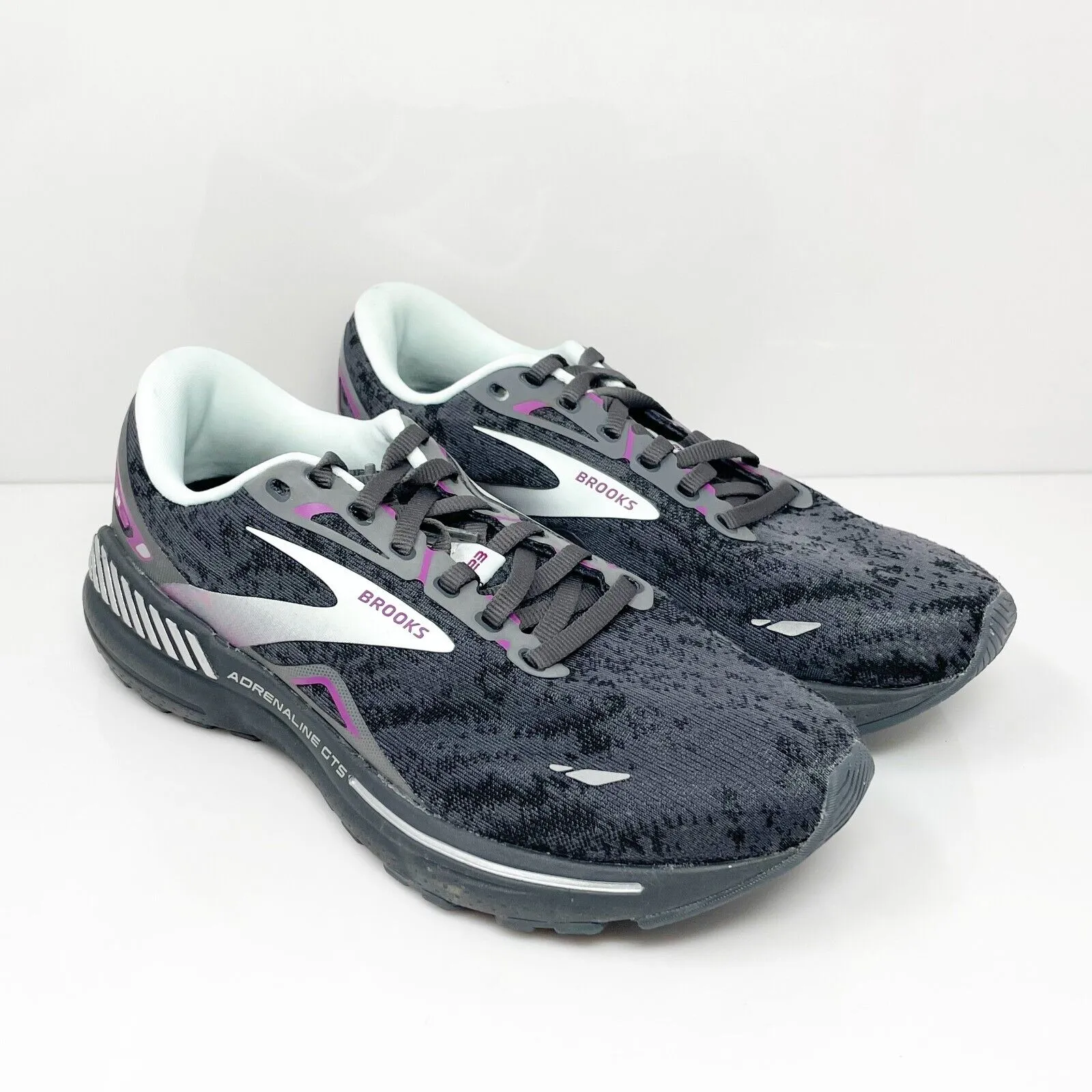 Brooks Womens Adrenaline GTS 23 1203811D072 Gray Running Shoes Sneakers Sz 8.5 D