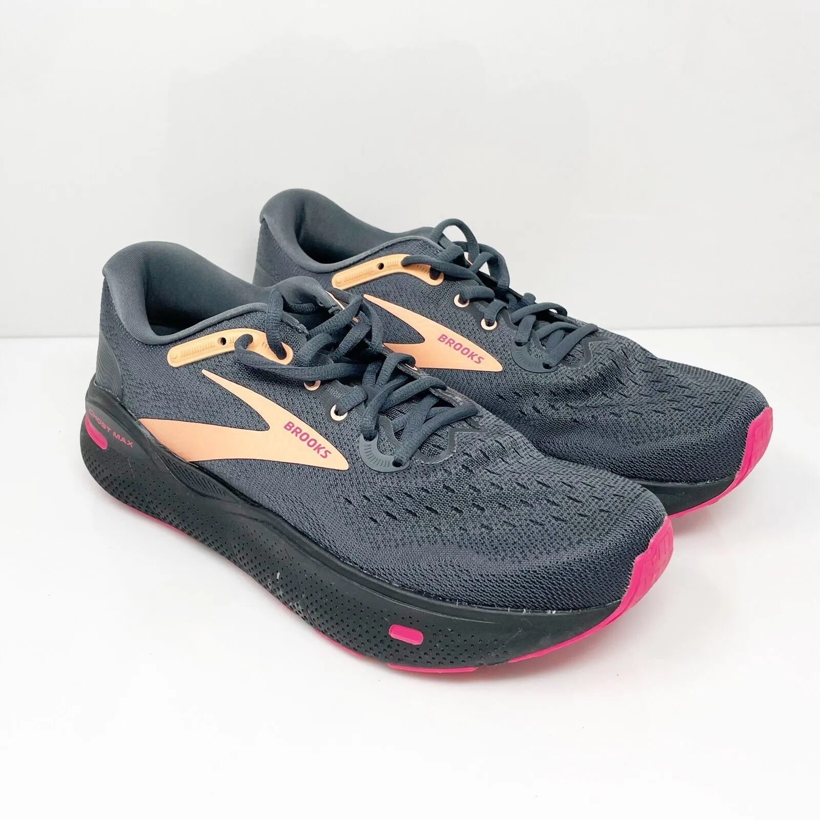 Brooks Womens Ghost Max 1203951B049 Black Running Shoes Sneakers Size 10.5 B