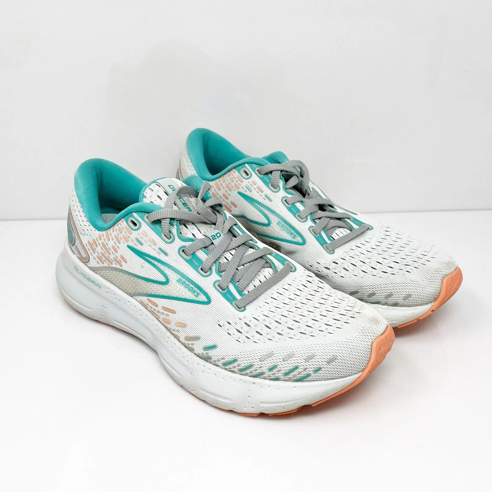 Brooks Womens Glycerin 20 1203691D061 Gray Running Shoes Sneakers Size 8.5 D