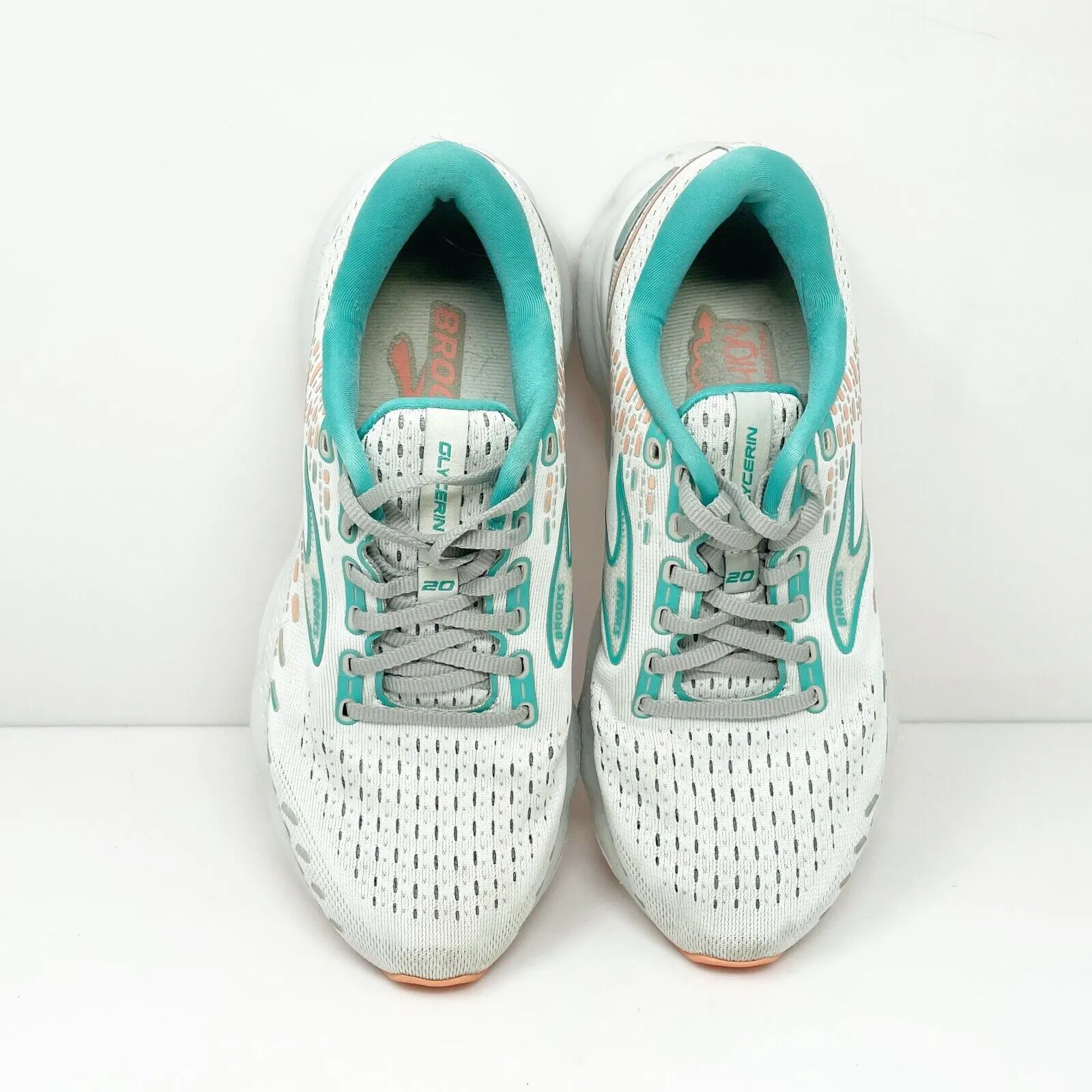 Brooks Womens Glycerin 20 1203691D061 Gray Running Shoes Sneakers Size 8.5 D