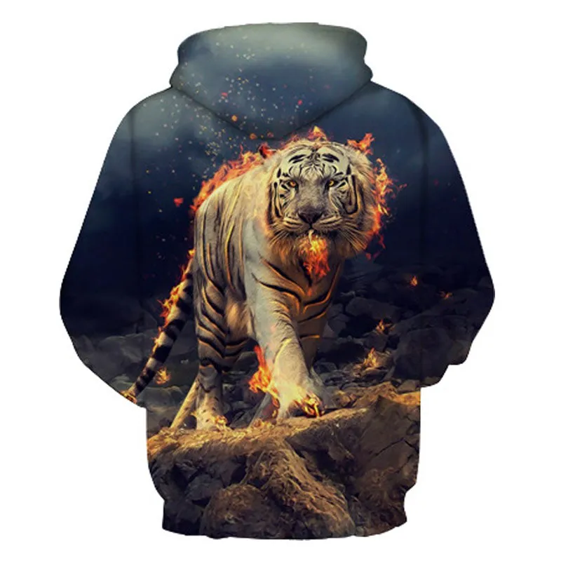 Burning Tiger Hoodie