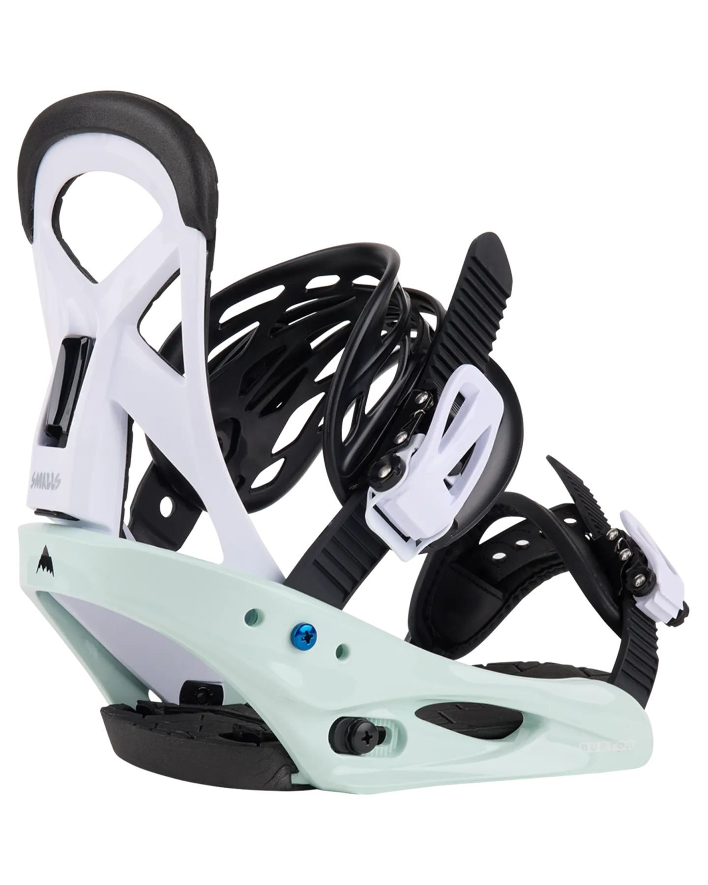 Burton Kids' Smalls Re:Flex Snowboard Bindings - Neo-Mint/White - 2024 | Shop Snowboard Bindings at Trojan Wake Ski Snow &am