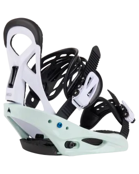 Burton Kids' Smalls Re:Flex Snowboard Bindings - Neo-Mint/White - 2024 | Shop Snowboard Bindings at Trojan Wake Ski Snow &am