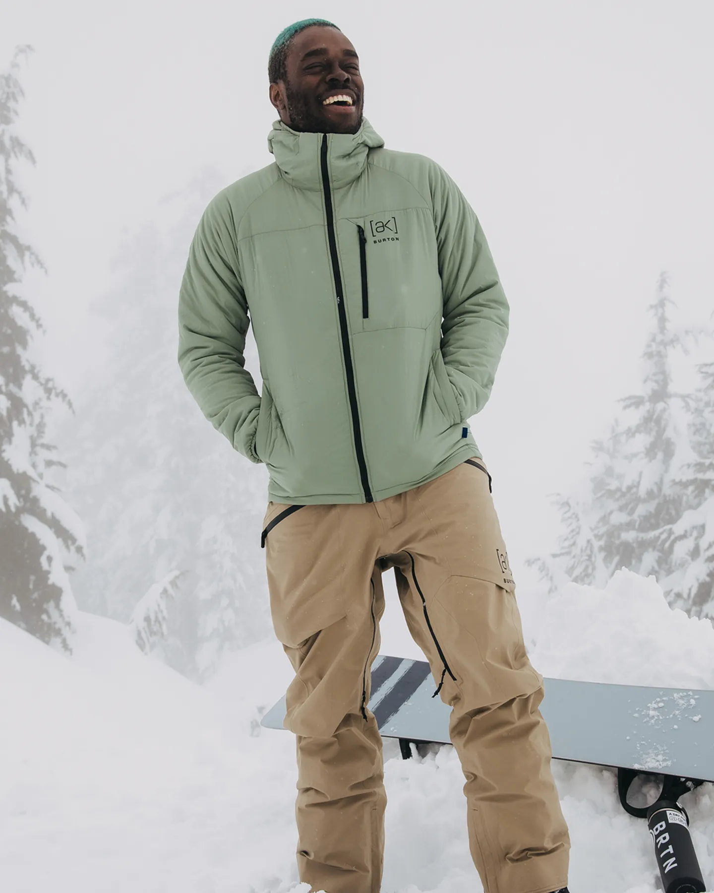 Burton Men's [ak]® Helium Hooded Stretch Insulated Jacket - Hedge Gree