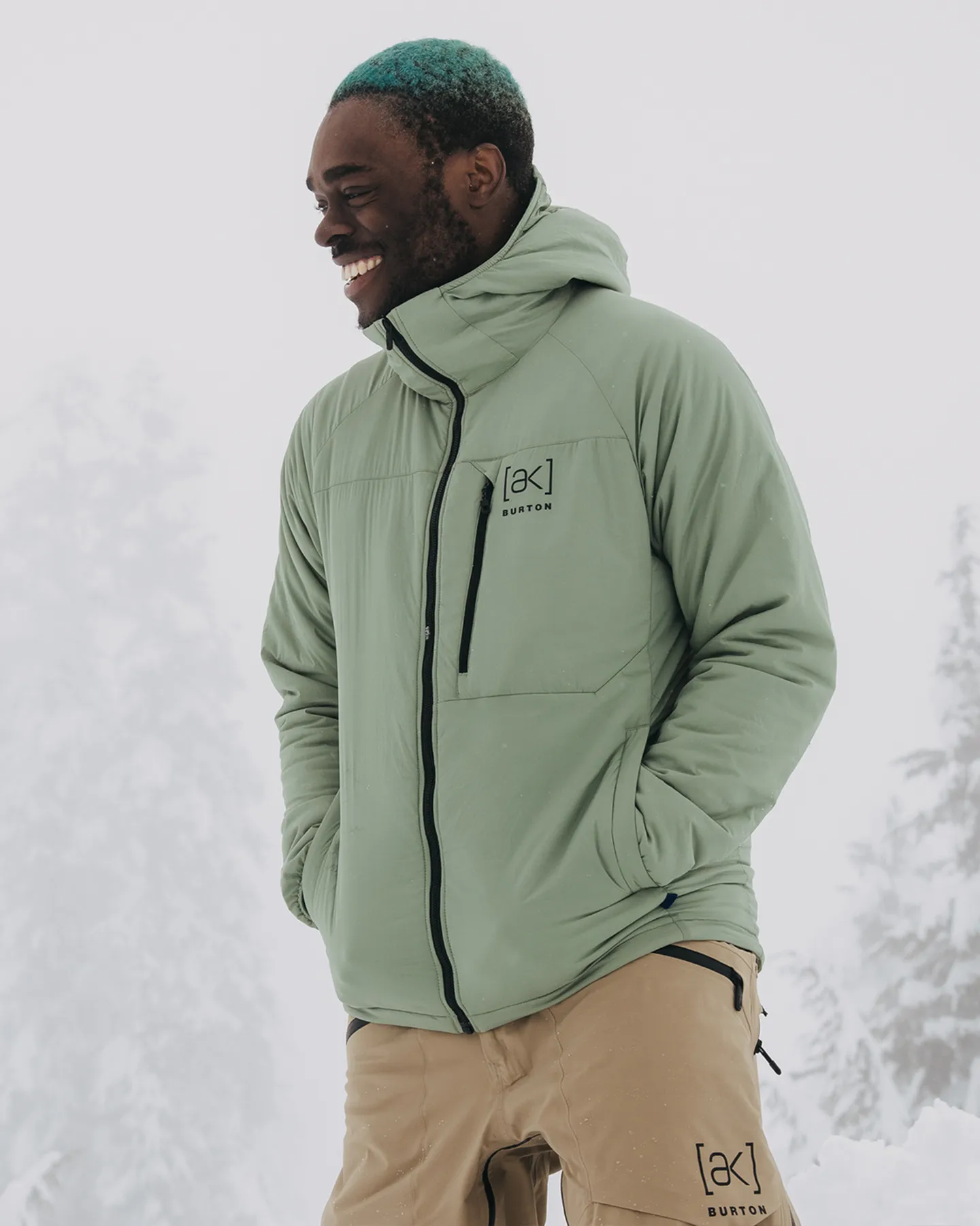 Burton Men's [ak]® Helium Hooded Stretch Insulated Jacket - Hedge Gree