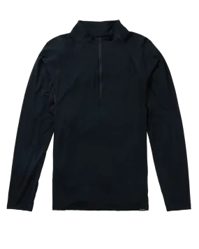 Burton Men's Phayse Merino Quarter Zip Fleece - True Black | Shop Shirts & Tops at Trojan Wake Ski Snow & Snow Skier