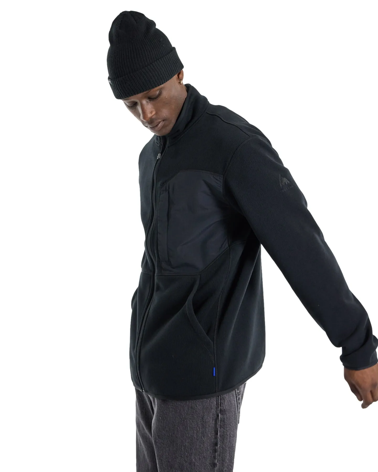 Burton Men's Runin Full-Zip Fleece - True Black