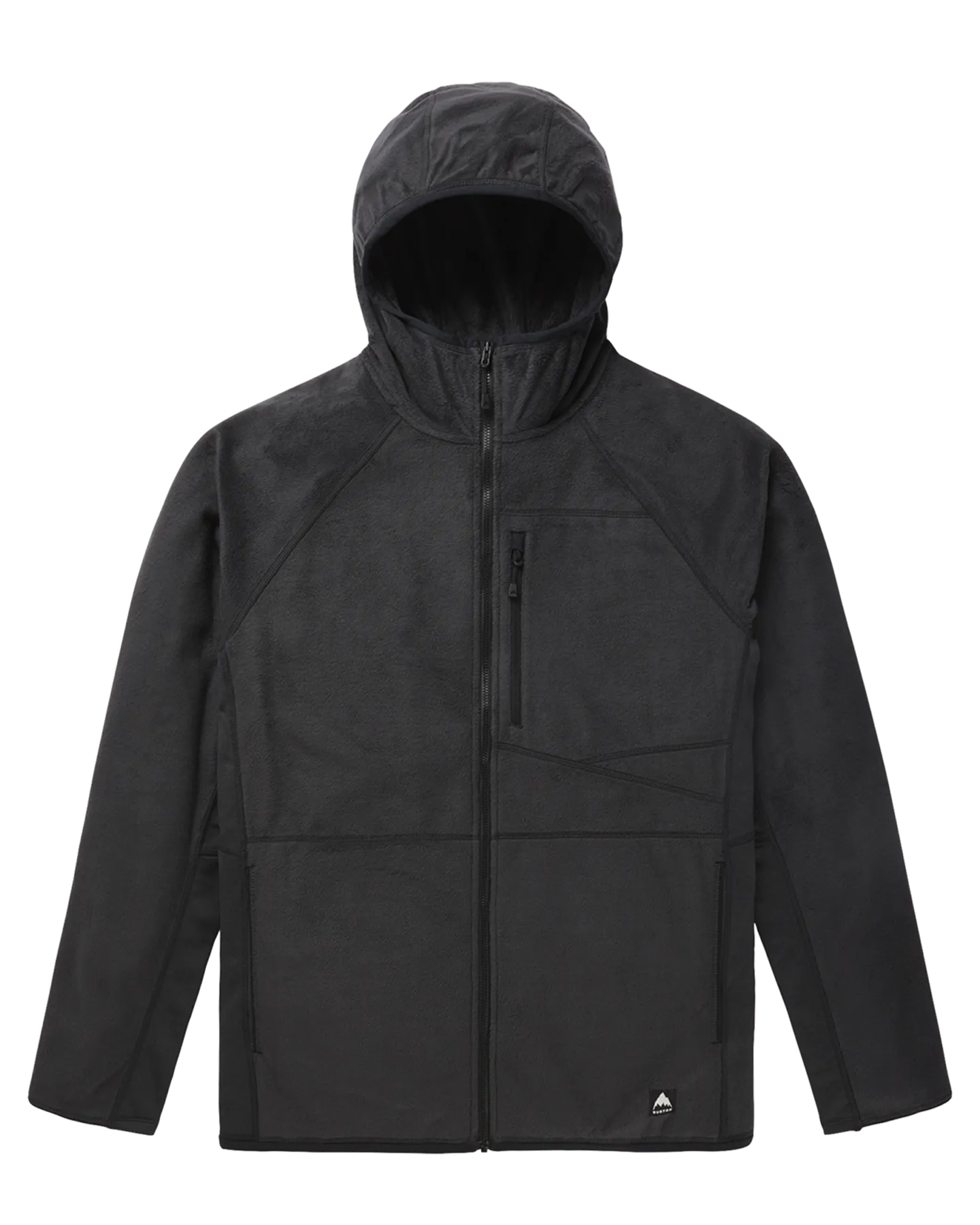 Burton Men's Stockrun Warmest Hooded Full-Zip Fleece - True Black | Shop Clothing at Trojan Wake Ski Snow & Snow Skiers 