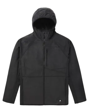 Burton Men's Stockrun Warmest Hooded Full-Zip Fleece - True Black | Shop Clothing at Trojan Wake Ski Snow & Snow Skiers 