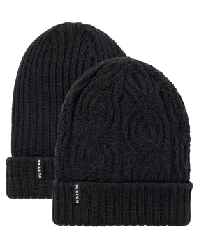 Burton Recycled Reversible Beanie - True Black | Shop Headwear at Trojan Wake Ski Snow & Snow Skiers Warehouse