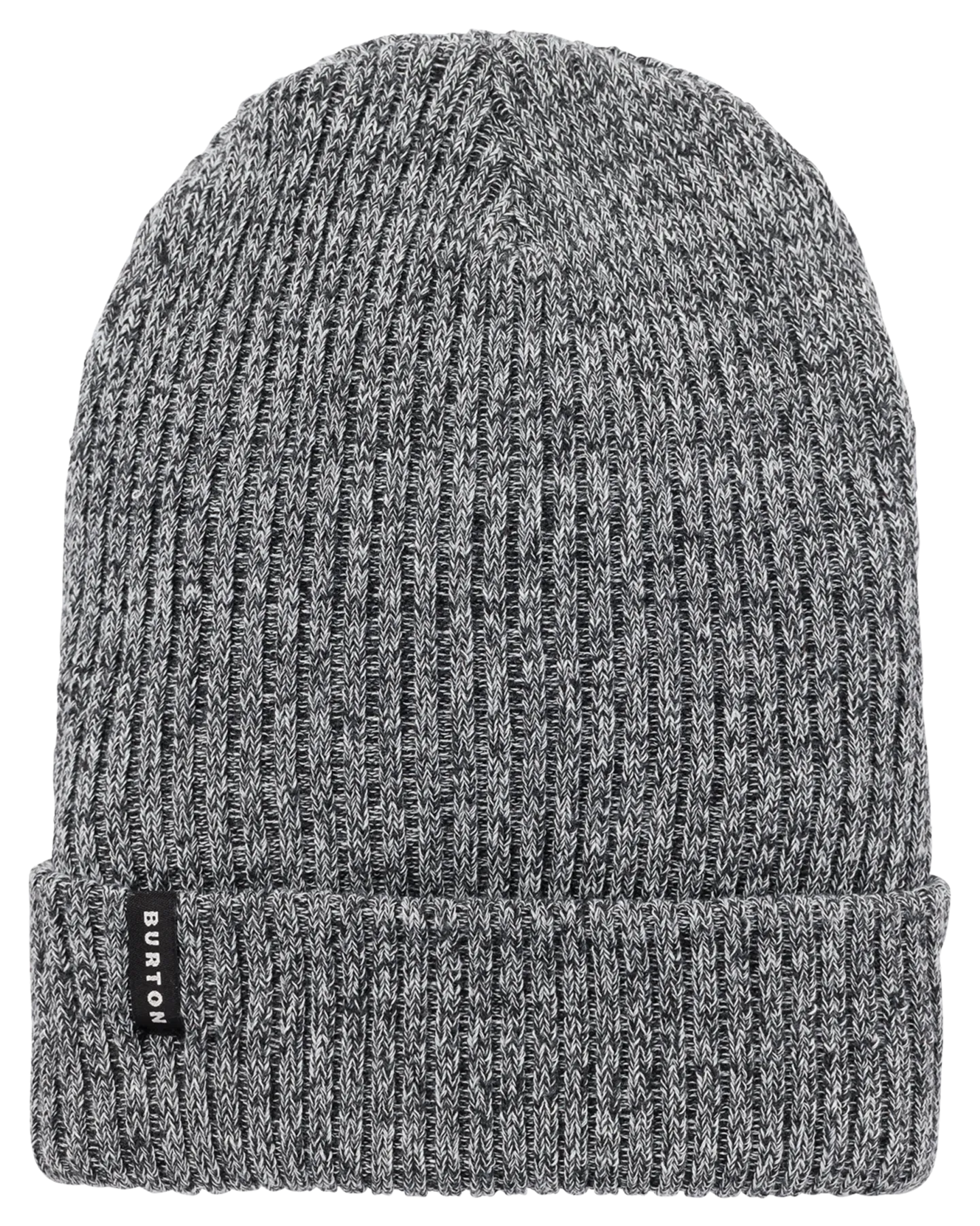 Burton Recycled Rib Beanie - True Black/Stout White Marl | Shop Headwear at Trojan Wake Ski Snow & Snow Skiers Warehouse