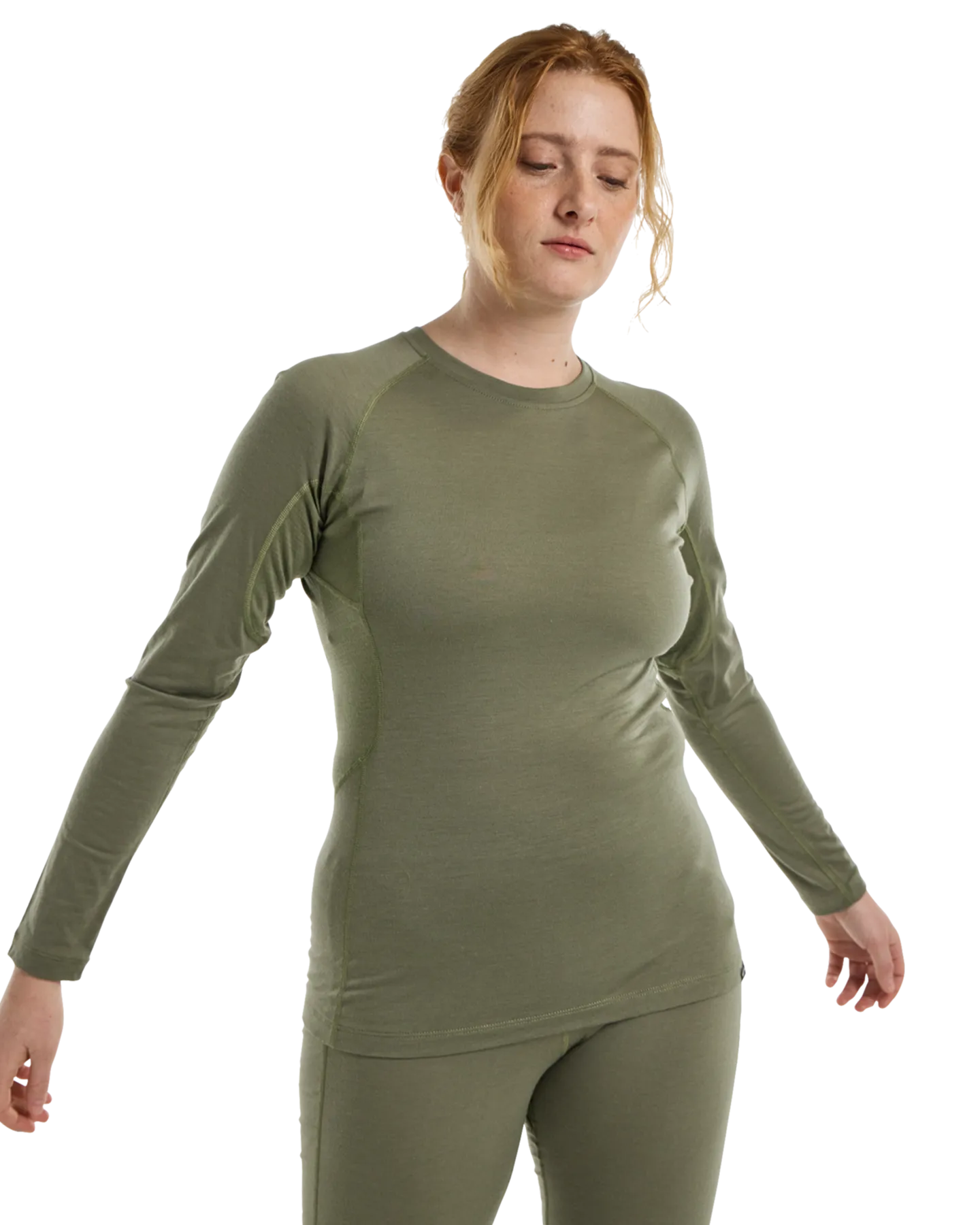 Burton Women's Phayse Merino Base Layer Crewneck - Forest Moss | Shop Shirts & Tops at Trojan Wake Ski Snow & Snow S