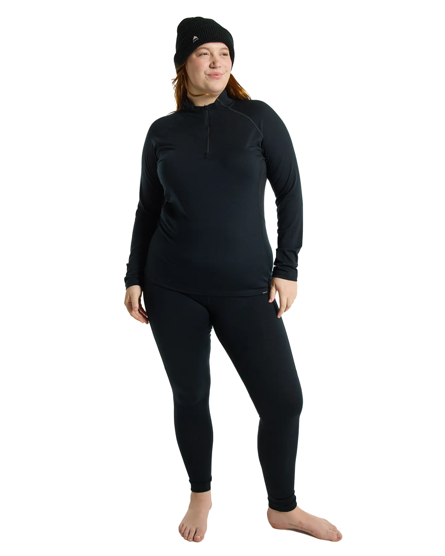 Burton Women's Phayse Merino Quarter-Zip First Layer - True Black | Shop Shirts & Tops at Trojan Wake Ski Snow & Sno