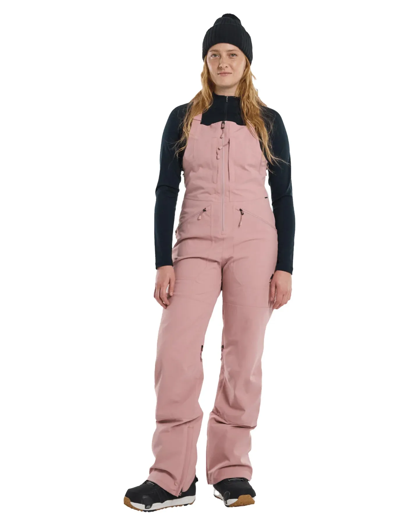 Burton Women's Reserve Stretch 2L Bib Snow Pants - Powder Blush | Shop Snow Pants & Suits at Trojan Wake Ski Snow & 