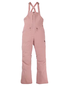 Burton Women's Reserve Stretch 2L Bib Snow Pants - Powder Blush | Shop Snow Pants & Suits at Trojan Wake Ski Snow & 