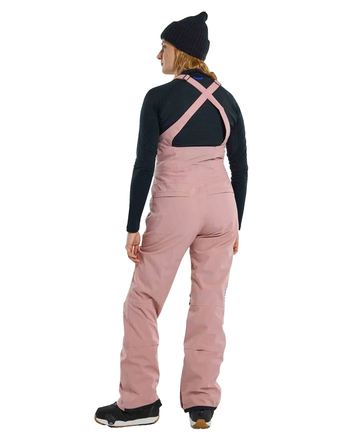 Burton Women's Reserve Stretch 2L Bib Snow Pants - Powder Blush | Shop Snow Pants & Suits at Trojan Wake Ski Snow & 