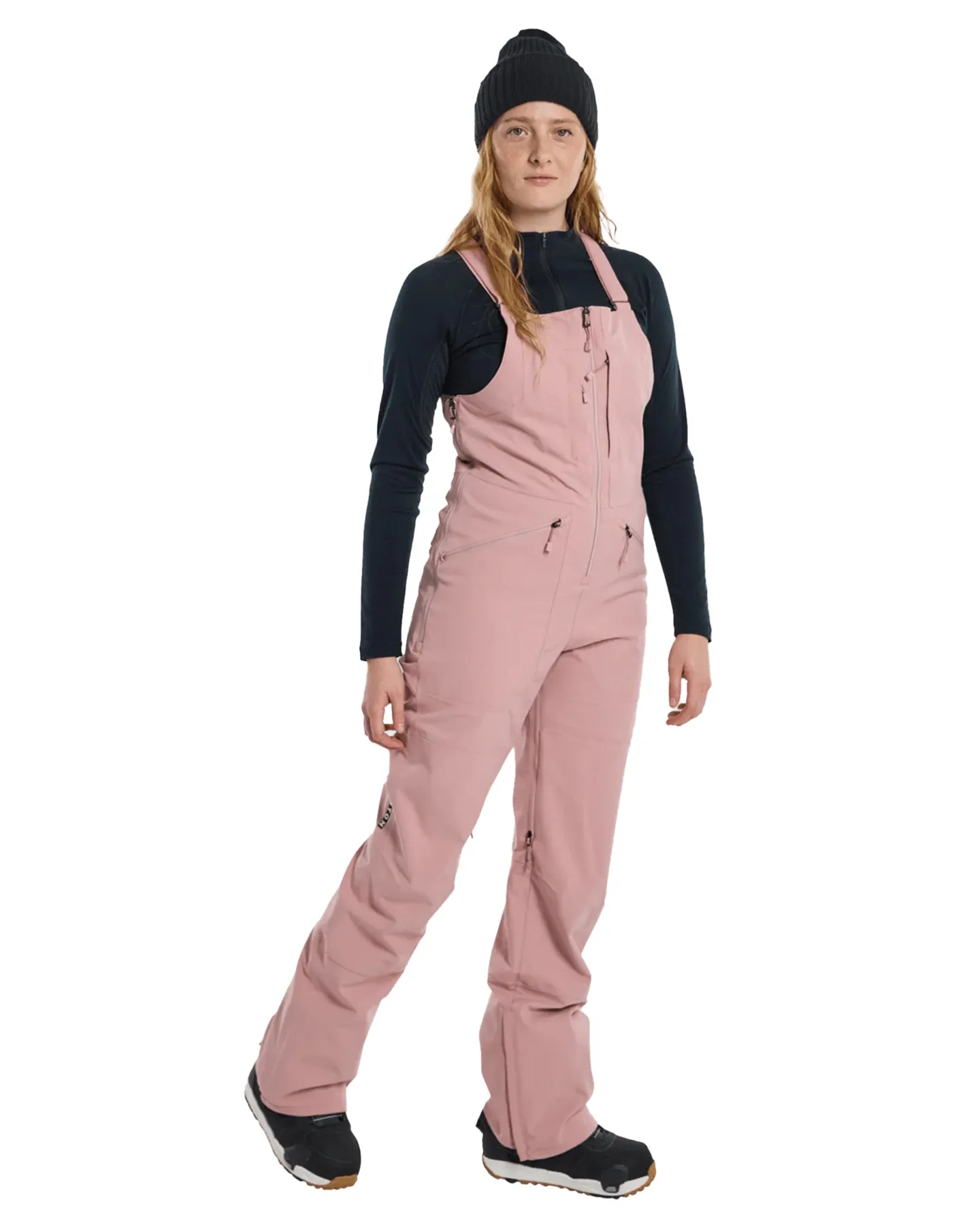 Burton Women's Reserve Stretch 2L Bib Snow Pants - Powder Blush | Shop Snow Pants & Suits at Trojan Wake Ski Snow & 