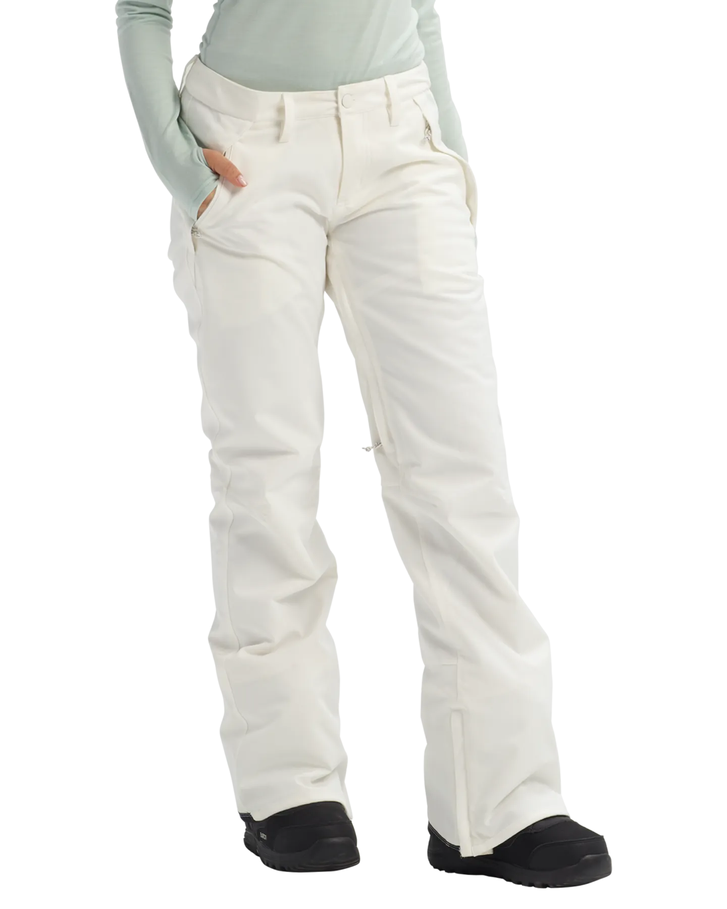 Burton Women's Society Snow Pants - Stout White | Shop Snow Pants & Suits at Trojan Wake Ski Snow & Snow Skiers Ware