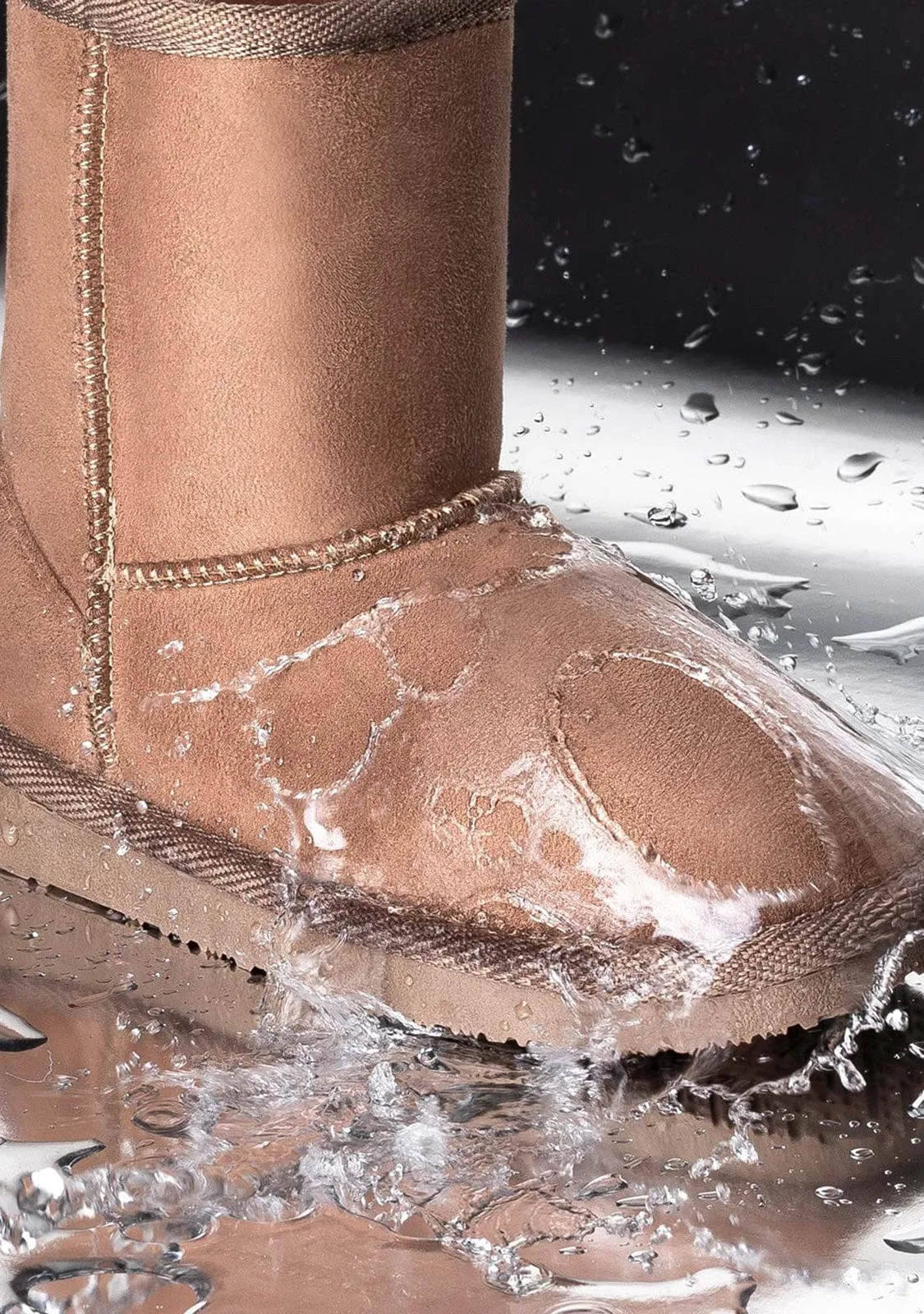 B&W Taupe Australian Boots Water Repellent