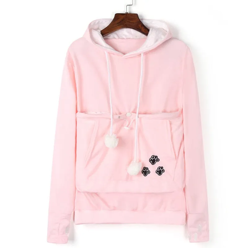 Cat Lovers Hoodie with Cuddle Pouch