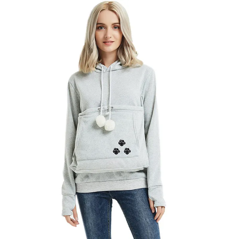 Cat Lovers Hoodie with Cuddle Pouch