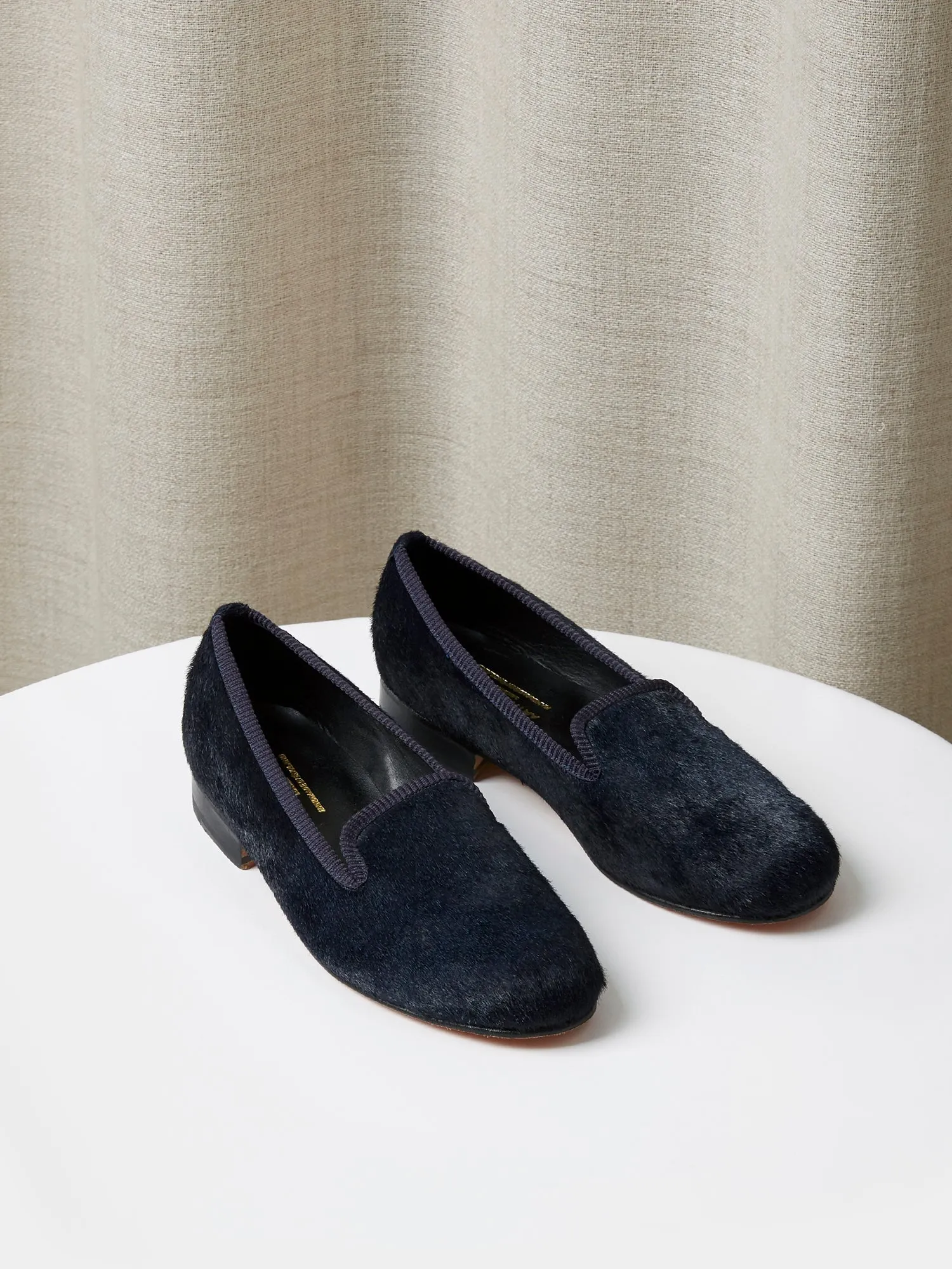 Children's Loafers in Indigo Pony Hair