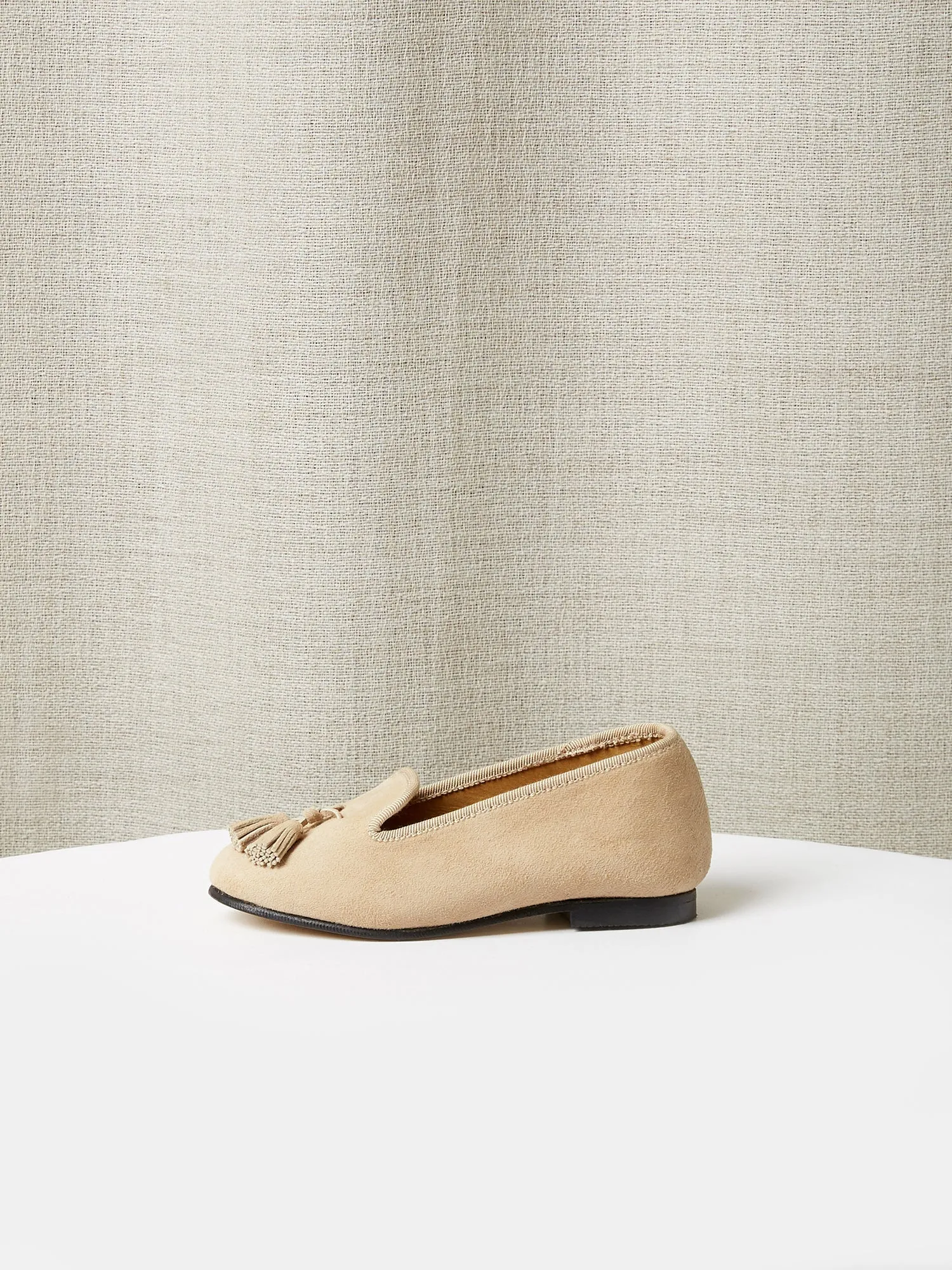 Children's Loafers in Sand Suede