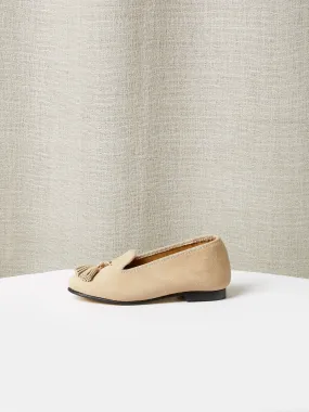 Children's Loafers in Sand Suede